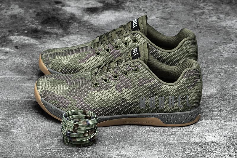 Women's Nobull Forest Camo Trainers Olive | SG V3061R